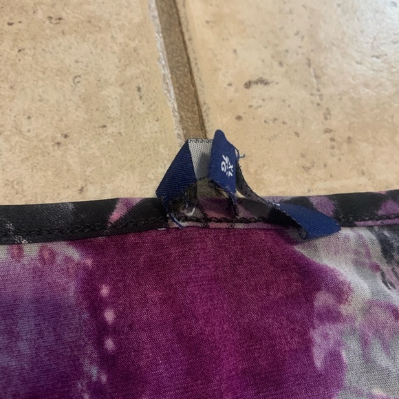 💚 Reitmans Floral Sleeveless Top | Purple Black Grey White | Women's XL/TG - Picture 4 of 7